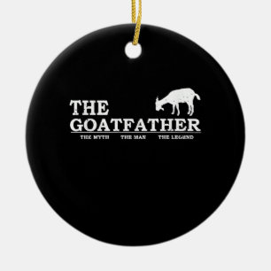 Mens Goat Far Pet Lover Fars Day Ceramic Ornament