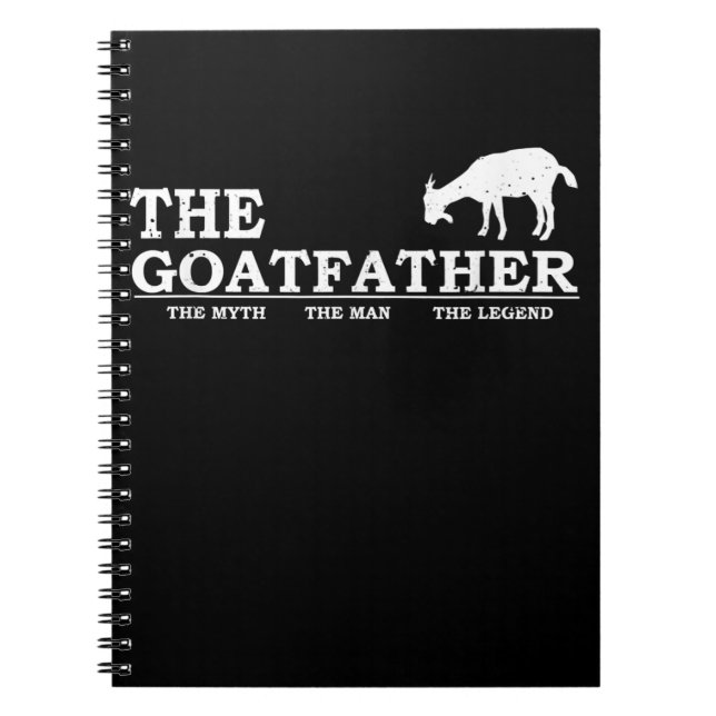 Mens Goat Far Pet Lover Fars Day Notebook (Front)