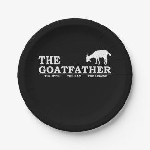 Mens Goat Far Pet Lover Fars Day Paper Plate