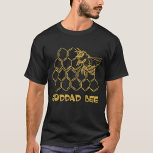 Mens Goddad Bee Distressed Beekeeper Bee Goddad T-Shirt