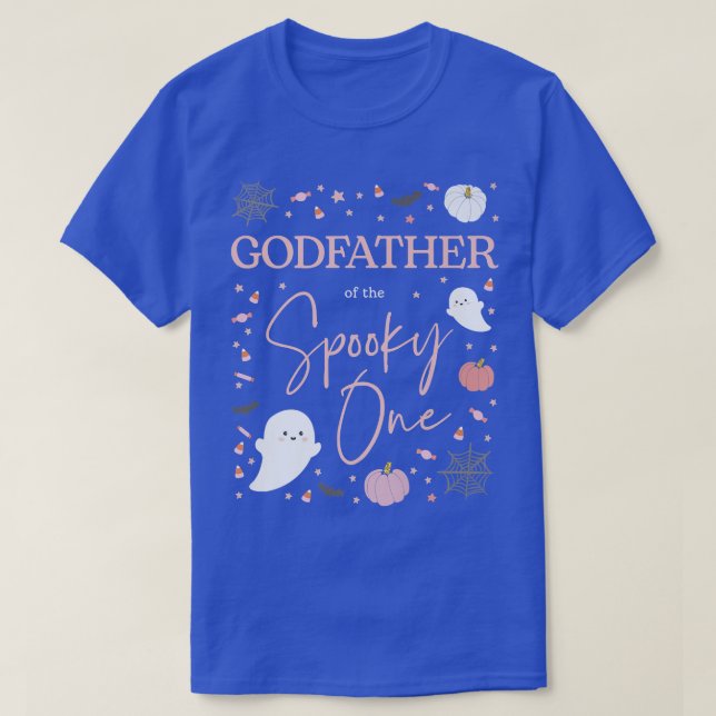 Mens Godfather of Spooky One Girl First Birthday P T-Shirt (Design Front)
