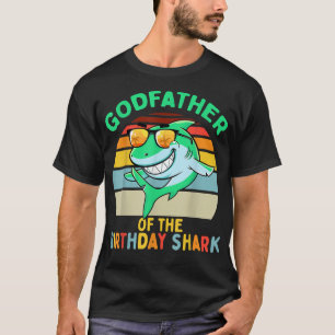 Mens Godfather of the Shark Birthday Matching Fami T-Shirt