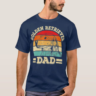 Mens Golden Retriever Dad Print Funny Dog Lover Re T-Shirt