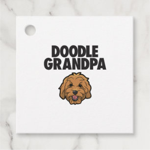 Mens Goldendoodle Grandpa Doodle Papa Cute Goldend Favour Tags
