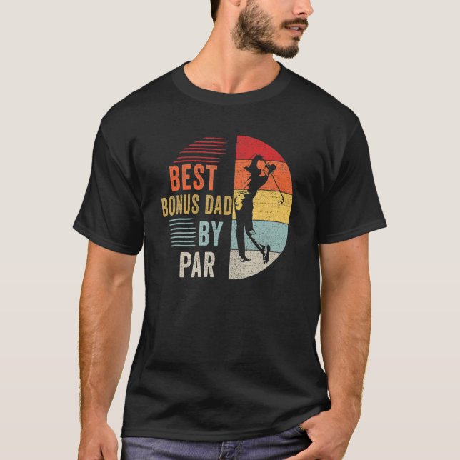 Mens Golf Best Bonus Dad By Par Daddy Golfer Fathe T-Shirt (Front)