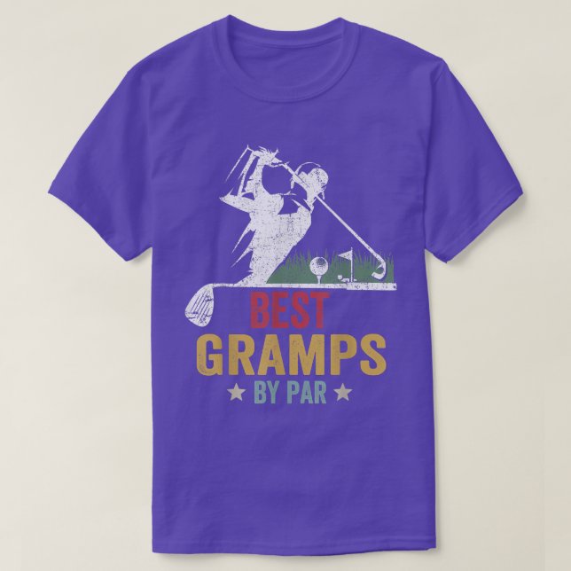 Mens Golf Best Gramps By Par Daddy Golfer Father's T-Shirt (Design Front)