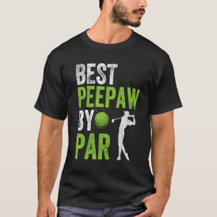 Mens Golf Best Peepaw By Par Grandpa Golfer Father T-Shirt
