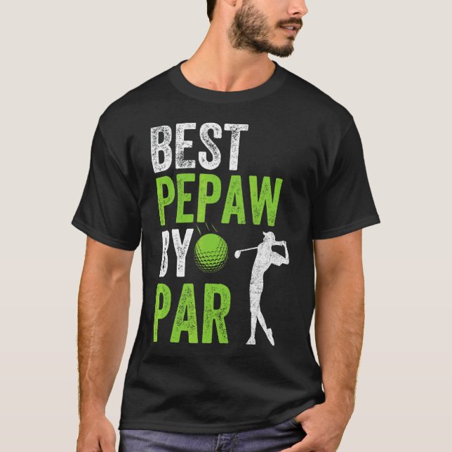 Mens Golf Best Pepaw By Par Grandpa Golfer Father' T-Shirt (Front)