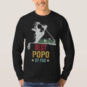 Mens Golf Best Popo By Par Grandpa Golfer Father's T-Shirt
