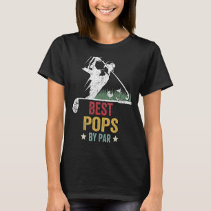 Mens Golf Best Pops By Par Grandpa Golfer Father's T-Shirt