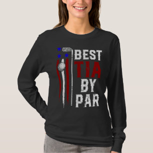 Mens Golf Best Tia By Par Daddy Golfer Flag Americ T-Shirt