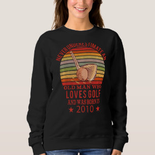 Mens Golfers Golfplayers Vintage 2010 Birthday Gol Sweatshirt