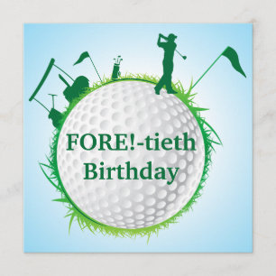 Men's Golfing 40th Birthday Invitation