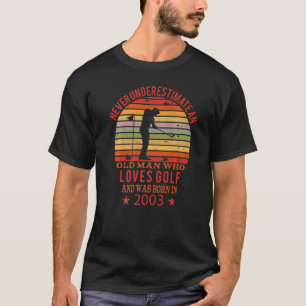 Mens Golfing Golfplayers Vintage 2003 Birthday Gol T-Shirt