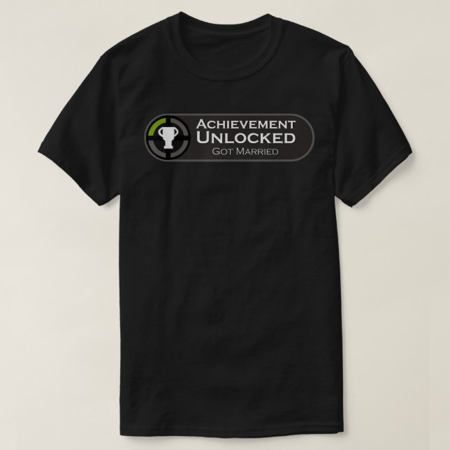 Mens Got Married  Achievement Unlocked for Newlywe T-Shirt (Design Front)