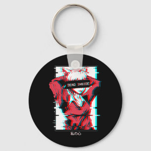 Mens Government Agencyd Inside Anime Girl Japanese Key Ring