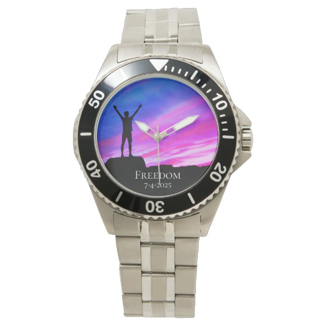 *~* Men's Graduation Retirement Award Freedom Watch (Front)