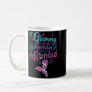 Mens Grammy Of The Birthday Mermaid Matching Coffee Mug