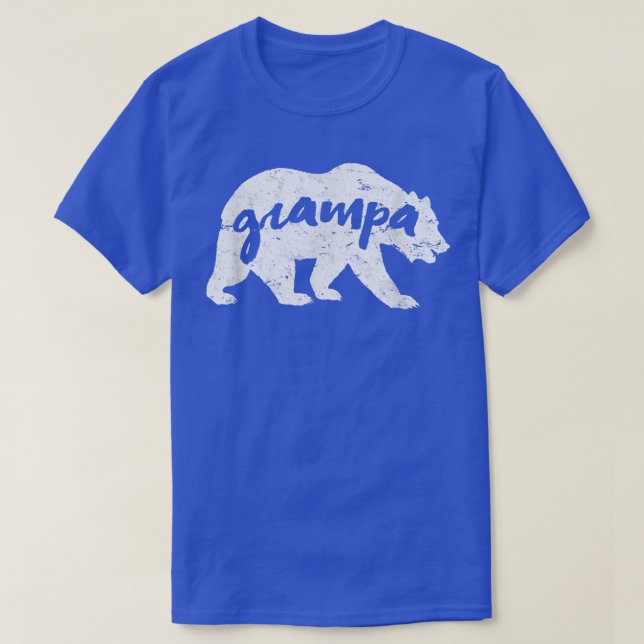 Mens Grampa Bear  Distressed Design Father's Day G T-Shirt (Design Front)