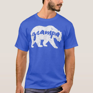 Mens Grampa Bear  Distressed Design Father's Day G T-Shirt