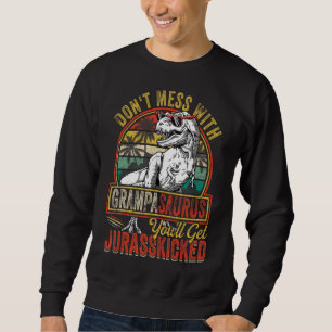 Mens Grampa Rex Saurus Father's Day Christmas Din Sweatshirt
