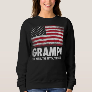 Mens Grampa The Man The Myth The Legend Grandpa Fa Sweatshirt