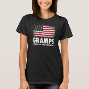 Mens Gramps The Man The Myth The Legend Grandpa Fa T-Shirt
