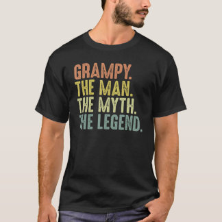 Mens Grampy Men  Fathers Day Grampy Man Myth Legen T-Shirt
