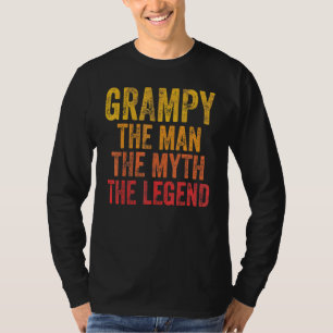 Mens Grampy The Man The Myth The Legend Fathers Da T-Shirt