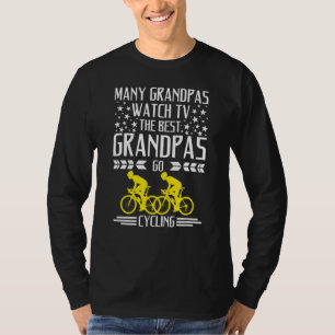 Mens Grandad Cyclist Bicycle  Papa Best Grandpa Go T-Shirt