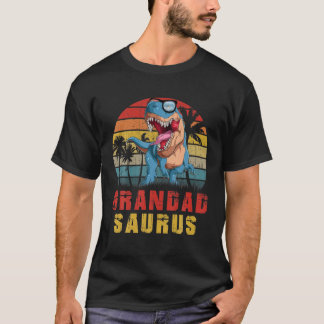 Mens Grandad Saurus Dinosaur Funny Grandadsaurus R T-Shirt