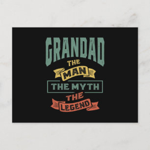 Mens Grandad The Legend Grandpa Gift Postcard