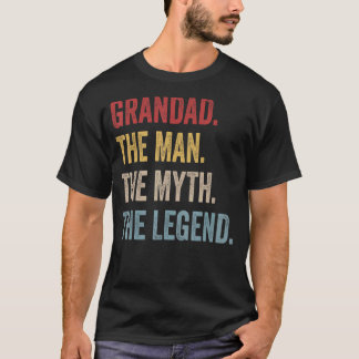 Mens Grandad The Man The Myth The Legend Father's  T-Shirt