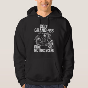 Mens Grandfather Cool Grandpas Ride Motorcycles Bi Hoodie