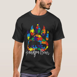 Mens Grandpa Bear Autistic Awareness Funny Gift Id T-Shirt