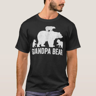 Mens Grandpa Bear Fathers Day Shirt, Funny Three C T-Shirt