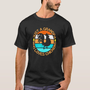 Mens Grandpa Chicken Lover Farming Chickens Whispe T-Shirt