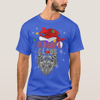 Mens Grandpa Claus Ugly Christmas Santa With Light T-Shirt