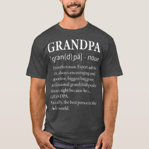 Mens Grandpa Definition Funny Grandpa T-Shirt