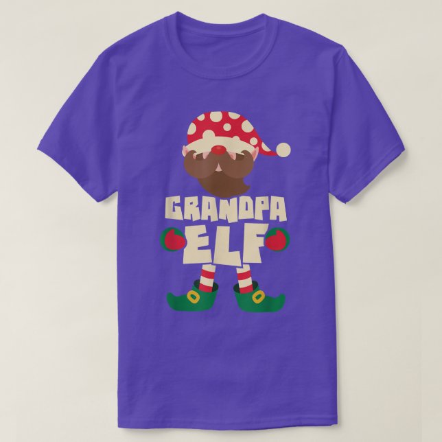 Mens Grandpa Elf  Christmas Xmas Granddad Papa  T-Shirt (Design Front)