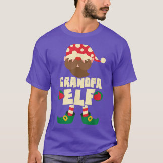 Mens Grandpa Elf  Christmas Xmas Granddad Papa  T-Shirt