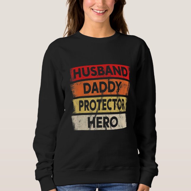 Mens Grandpa Fathers Day Husband Daddy Protector H Sweatshirt (Front)