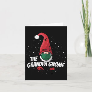Mens Grandpa Gnome With Mask Funny Matching Family Card