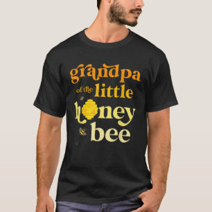 Mens Grandpa Little Honey Bee Birthday Gender Reve T-Shirt