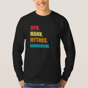 Mens Grandpa Man Mythos Construction Engineer Buil T-Shirt