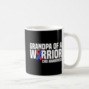 Mens Grandpa of a Warrior CHD Congenital Heart Dis Coffee Mug