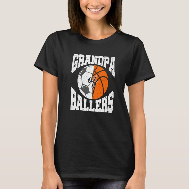 Mens Grandpa Of Ballers Ball Grandfather Basketbal T-Shirt (Front)