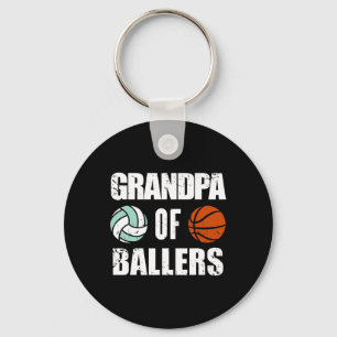 Mens Grandpa Of Byllers Fun Volleybyll Bysketbyll Key Ring