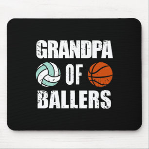 Mens Grandpa Of Byllers Fun Volleybyll Bysketbyll Mouse Pad