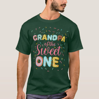Mens Grandpa Of The Sweet One1st Bday Doughnut Dad T-Shirt